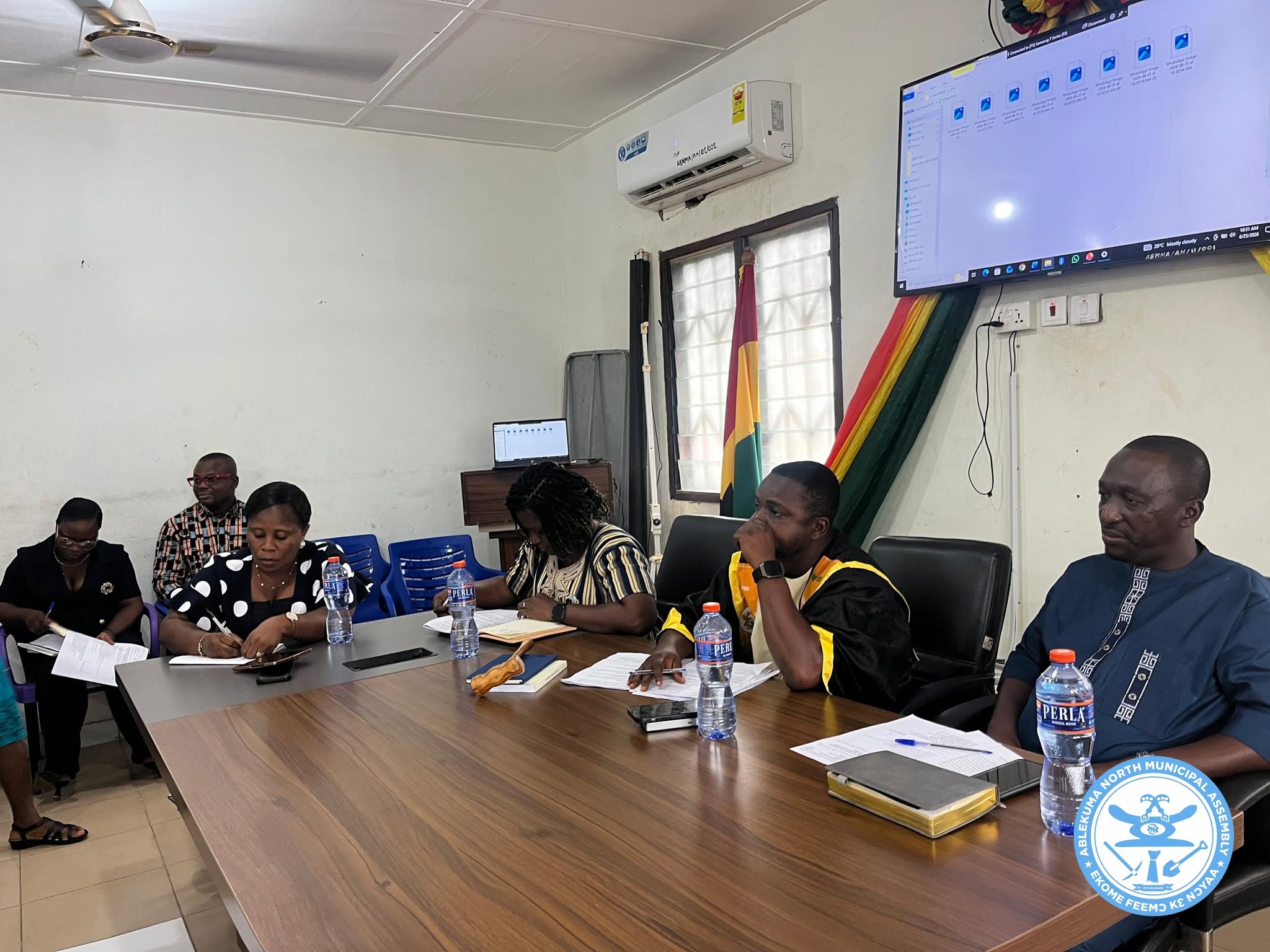 Ablekuma North Municipal Assembly Meets Assembly Members and Heads of Department to to deliberate on matters of public interest and the continued development of the municipality.