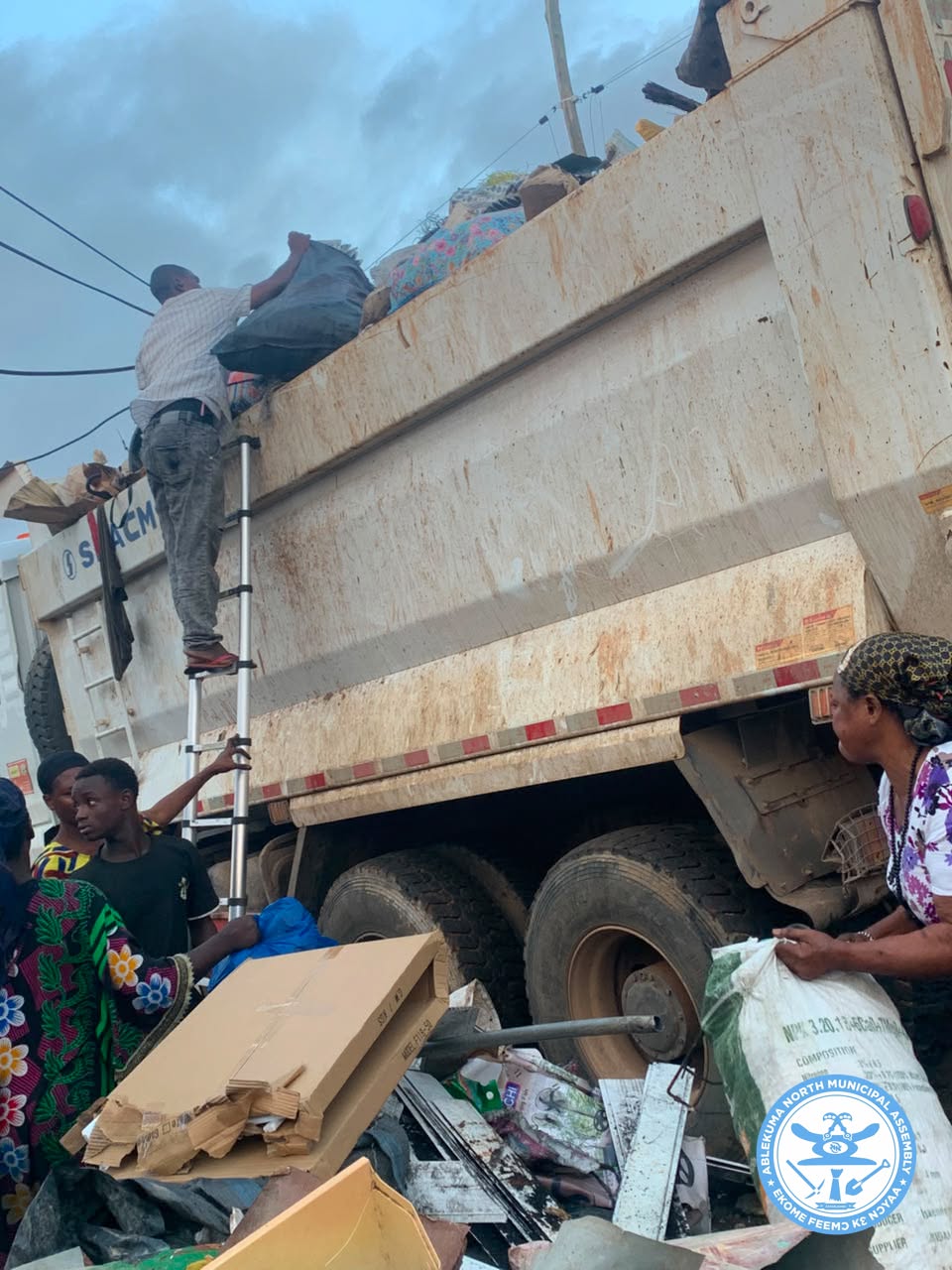 The ongoing Post-Rain Cleanup Operations in the Municipality.