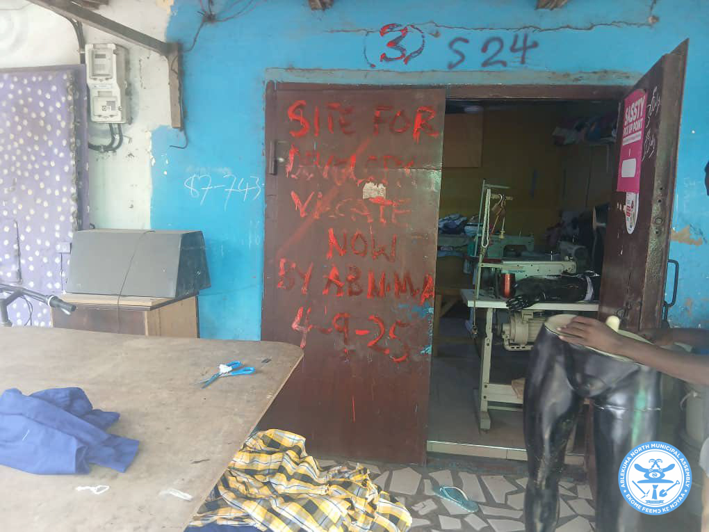 MARKING OF STRUCTURES AT DARKUMAN MARKET AHEAD OF DEMOLITION