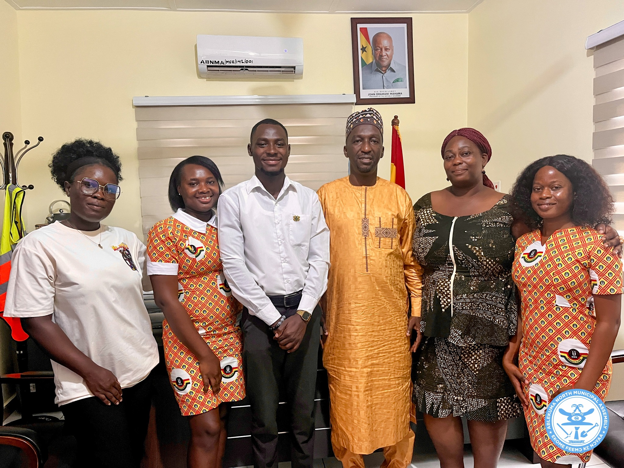 THE NATIONAL SERVICE SCHEME (NSS) EXECUTIVES OF ABNMA PAID A COURTESY CALL ON THE MUNICIPAL CHIEF EXECUTIVE (MCE)